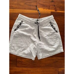 Hollister Mens Grey Logo Tape Sweat Shorts Size S Athletic Casual Comfort